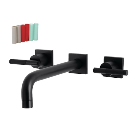 Kingston Brass KS6020CKL Wall Mount Tub Faucet, Matte Black KS6020CKL